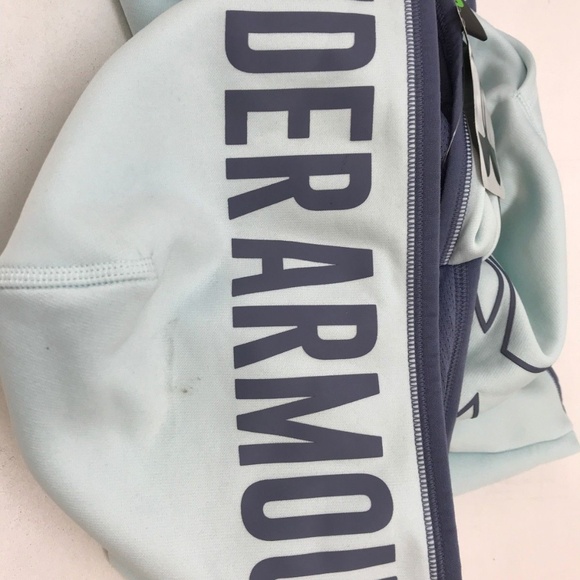 Under Armour Girl's ColdGear Big Logo Blue Hoodie - Picture 4 of 4